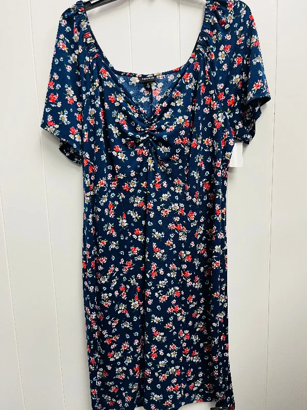 Dress Casual Short By Torrid In Blue & Red, Size: 2x