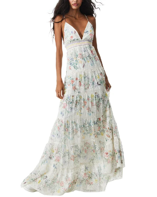 alice + olivia Karolina Tiered Maxi Dress