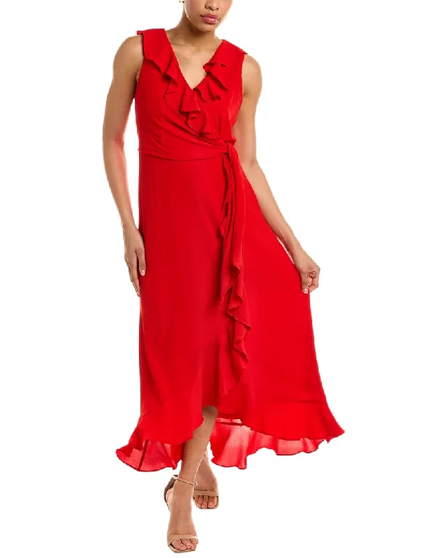 London Times Ruffle Maxi Dress