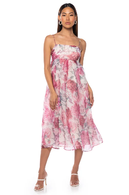 NICOLE FLORAL MIDI DRESS