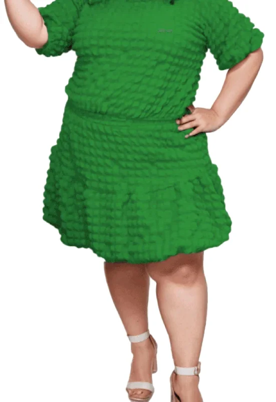 Ryland Bubble Skirt In Green