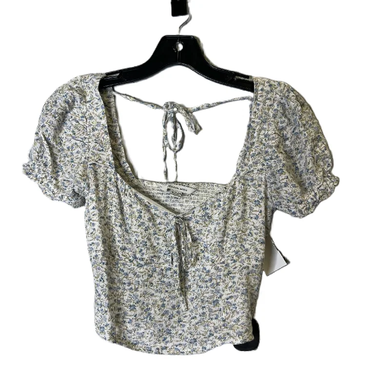 Top Short Sleeve By American Eagle In Floral Print, Size: Xs