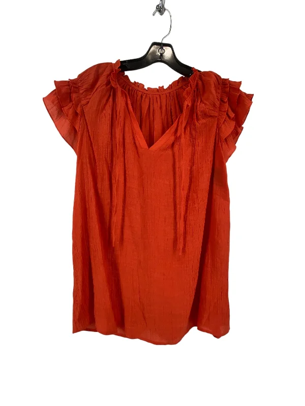 Top Short Sleeve By Clothes Mentor In Orange, Size: L