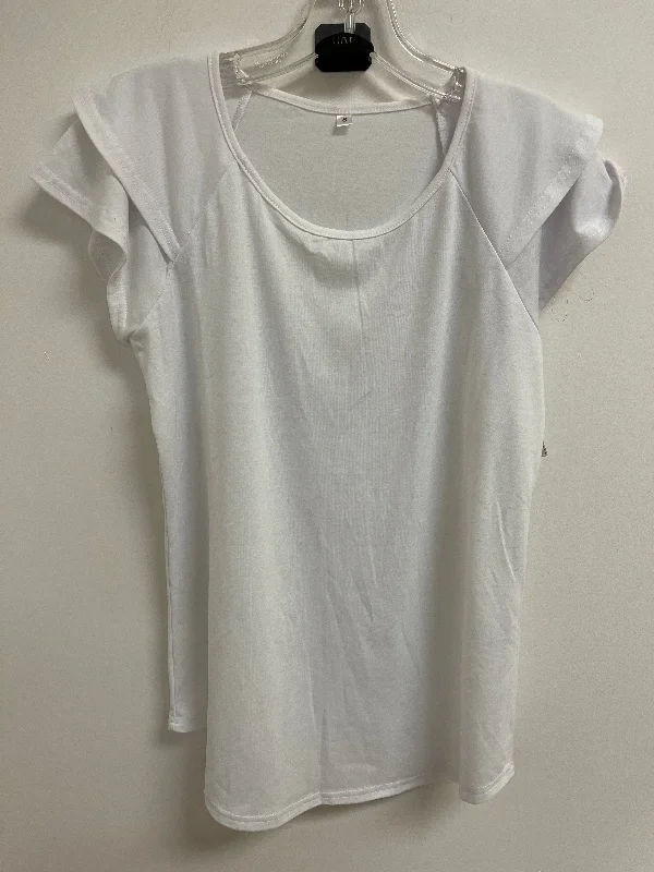 Top Short Sleeve By Clothes Mentor In White, Size: S