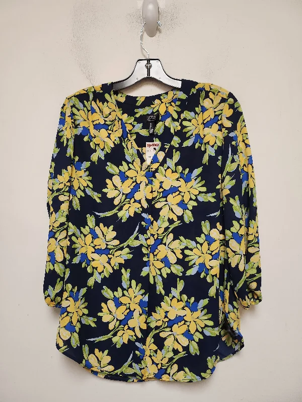 Top Short Sleeve By Jones New York In Floral Print, Size: S