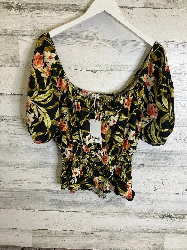 Top Short Sleeve By Kensie In Floral Print, Size: S