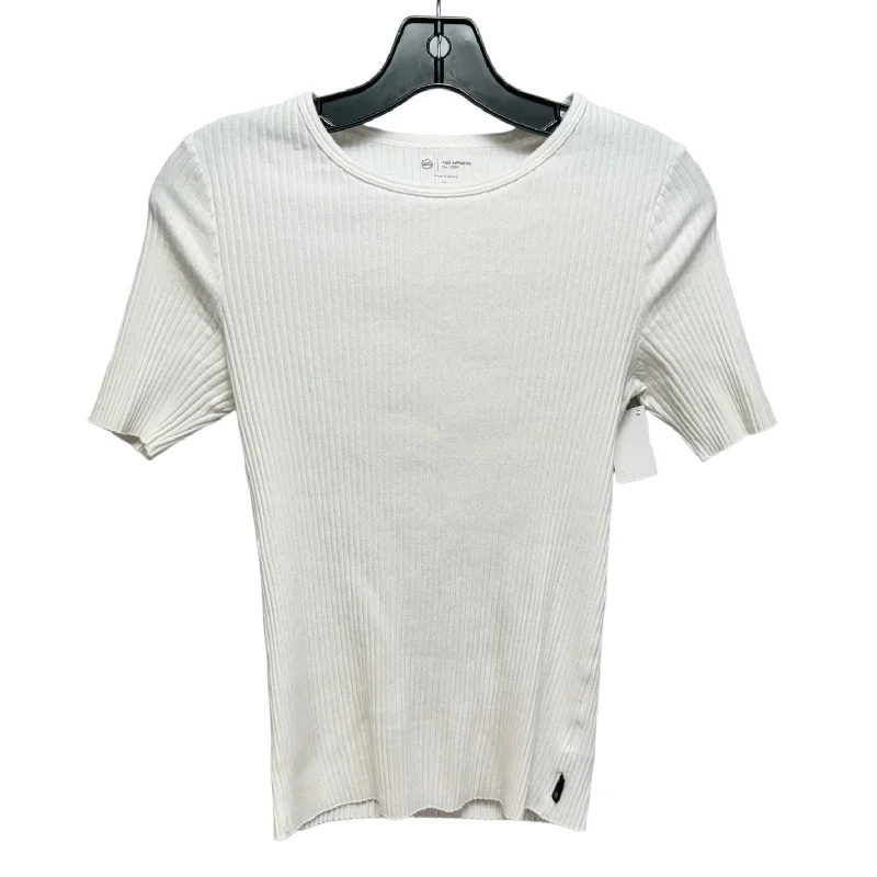 Top Short Sleeve Designer By Adriano Goldschmied In White, Size: M