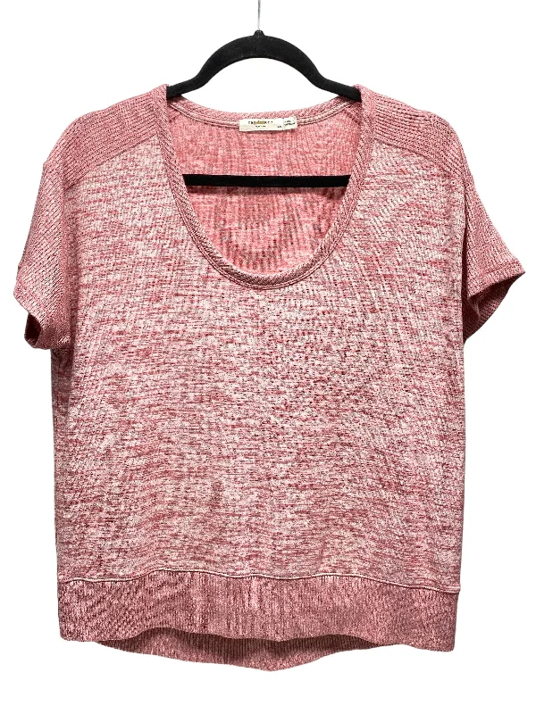 Top Short Sleeve Designer By Rag And Bone In Red & White, Size: M