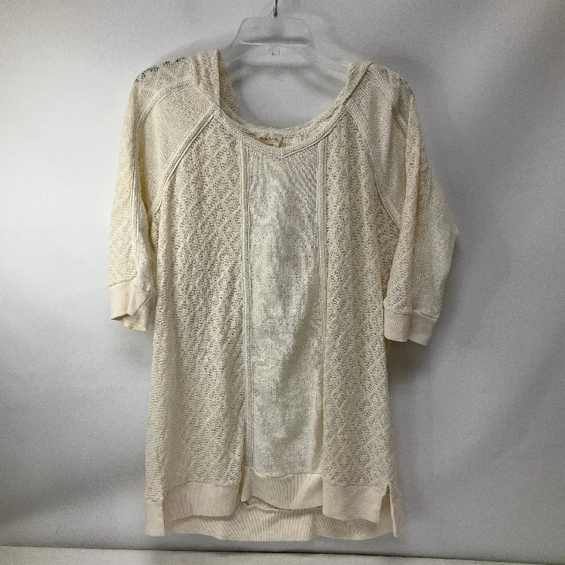 Tunic Short Sleeve By Meadow Rue In Ivory, Size: Xl