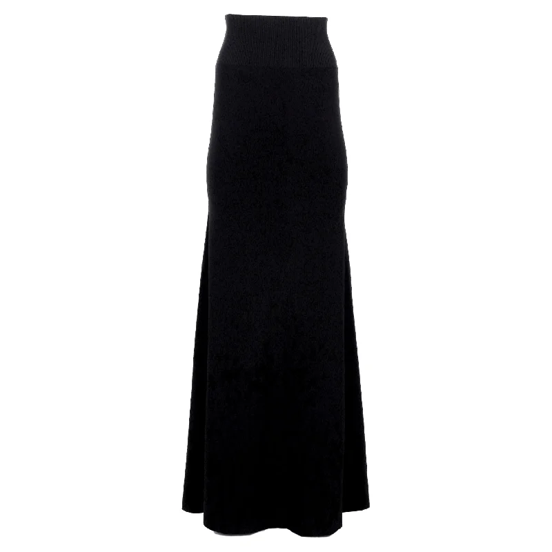 Victoria Beckham High-Waisted Maxi Skirt in Black Viscose