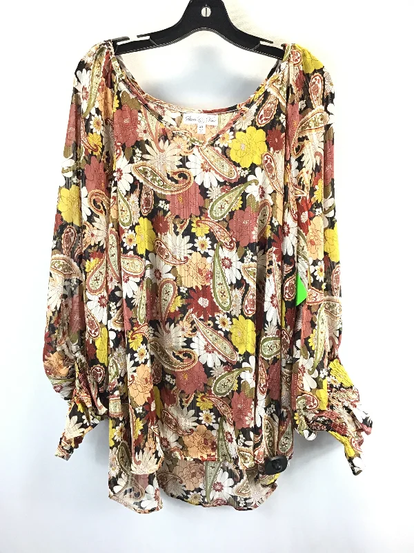 Top Long Sleeve By Clothes Mentor In Multi-colored, Size: 2x