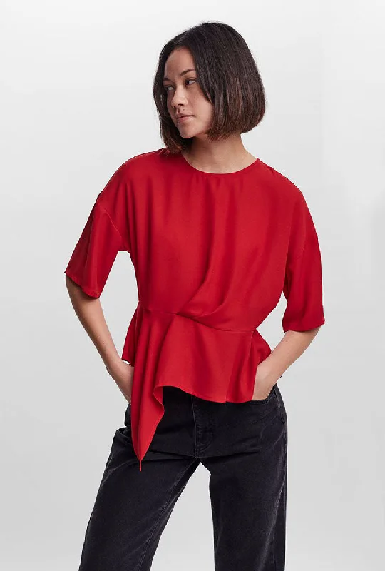 VERO MODA VIPPA NECK DRAPING TOP