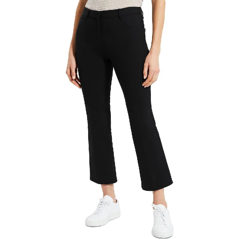 Womens High Rise Knit Dress Pants