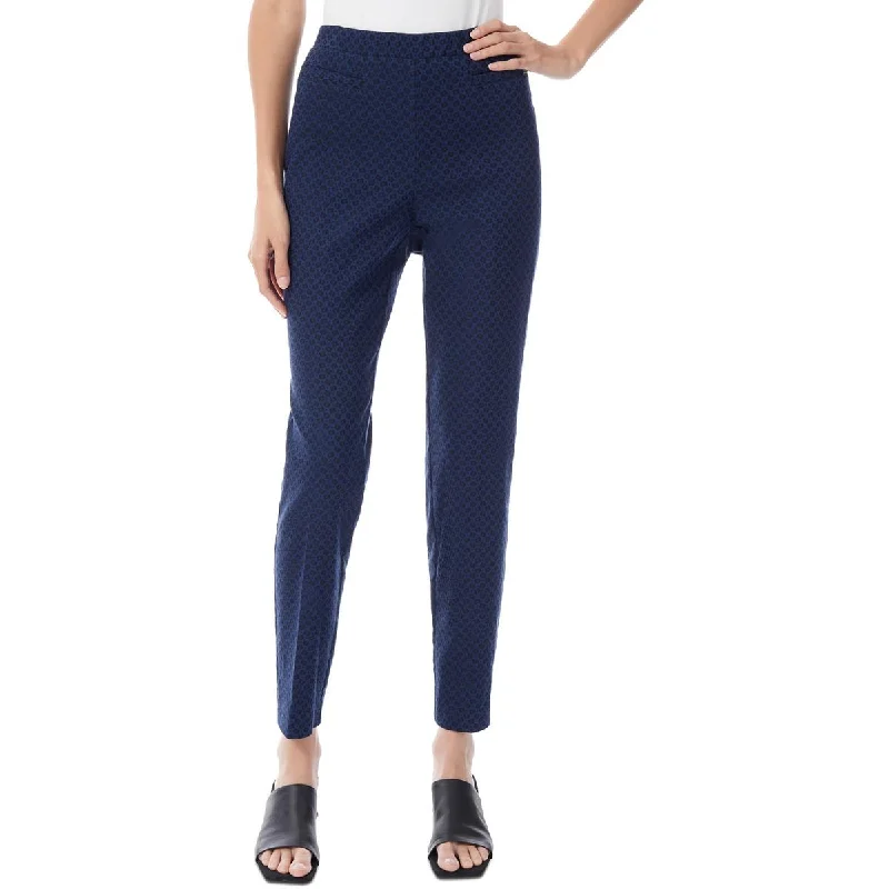 Womens Pattern Textured Ankle Pants